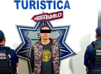 Policía Estatal Turística detiene a hombre en posesión de posible droga