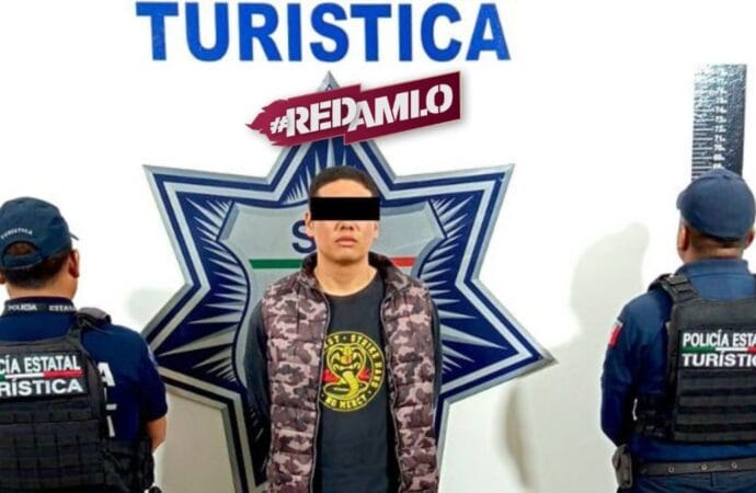 Policía Estatal Turística detiene a hombre en posesión de posible droga