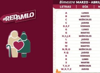 Calendario de pagos de pensiones del Bienestar para el bimestre marzo-abril 2025