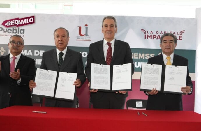 Convenio entre el Gobierno de Puebla y AUIEMSS fortalecerá la educación