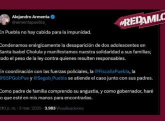 Gobernador Armenta se compromete a la búsqueda de Miriam y Victoria en Santa Isabel Cholula