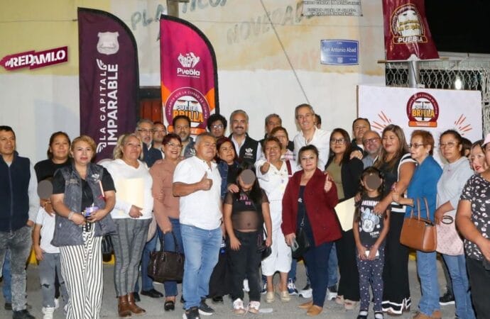 Gobierno de Puebla moderniza alumbrado en San Antonio Abad