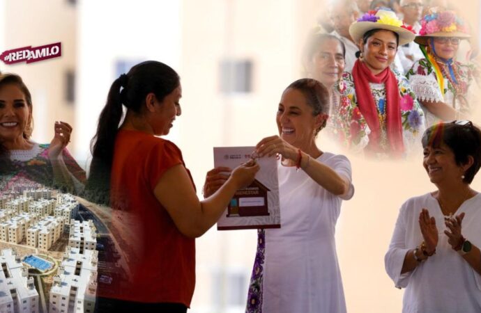 Sheinbaum entrega viviendas y libera hipotecas en Quintana Roo