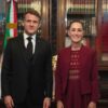 Sheinbaum recibe a Emmanuel Macron en Palacio Nacional