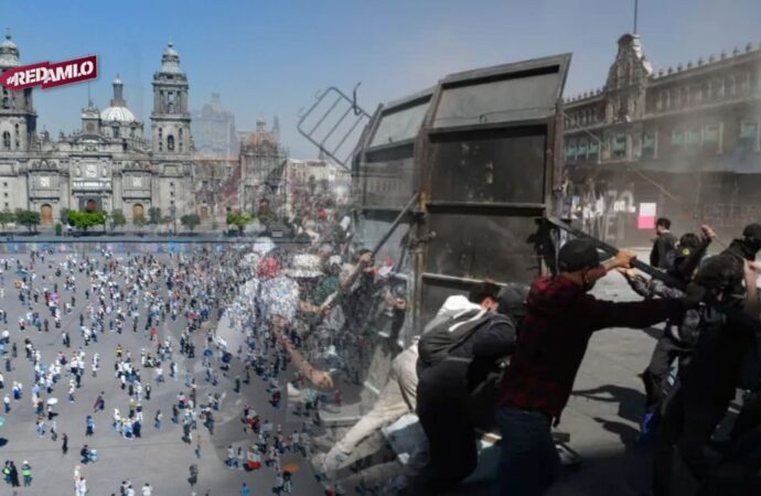Violencia del 15N en el Zócalo por manifestantes