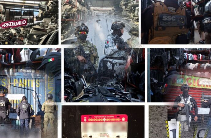 Aseguran 1,863 toneladas de autopartes en CDMX: Operación Cazador