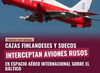 Cazas finlandeses y suecos interceptan aviones rusos sobre el Báltico