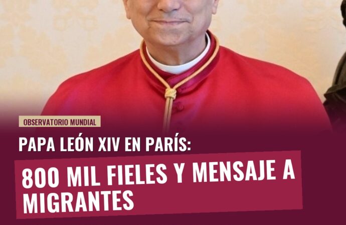 León XIV congrega a 800 mil fieles en París y llama a ver a los invisibilizados