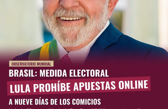 Lula prohíbe las apuestas online en Brasil a días de las elecciones