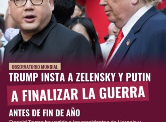 Trump insta a Zelensky y Putin a finalizar la guerra antes de fin de año