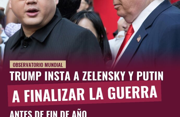Trump insta a Zelensky y Putin a finalizar la guerra antes de fin de año