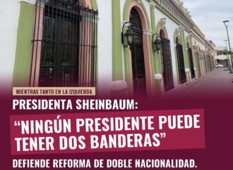 Sheinbaum defiende reforma: ningún presidente puede tener dos banderas