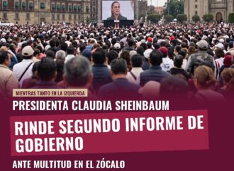 Sheinbaum rinde su Segundo Informe de Gobierno ante más de 70 mil personas en el Zócalo