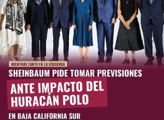 Sheinbaum pide tomar previsiones ante impacto del Huracán Polo en Baja California Sur
