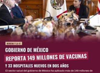 Gobierno de México reporta 149 millones de vacunas y 33 hospitales nuevos en dos años