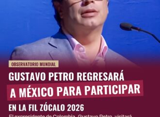 Gustavo Petro regresará a México para participar en la FIL Zócalo 2026