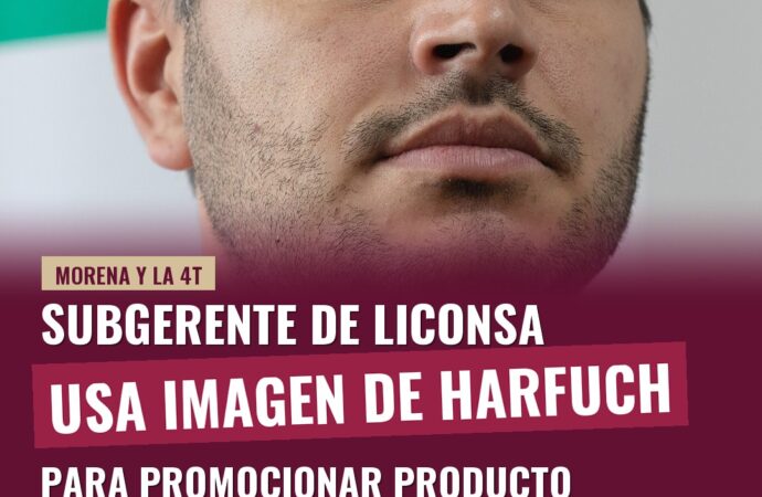 Subgerente de Liconsa usa imagen de Harfuch para promocionar producto