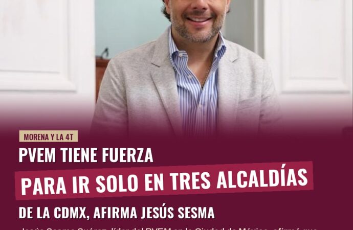 PVEM tiene fuerza para ir solo en tres alcaldías de la CDMX, afirma Jesús Sesma