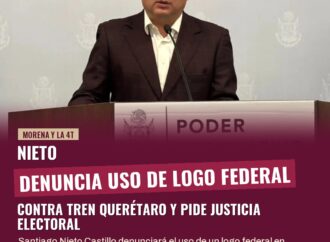 Nieto denuncia uso de logo federal contra Tren Querétaro y pide justicia electoral