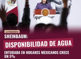 Sheinbaum: Disponibilidad de agua entubada en hogares mexicanos crece un 5%