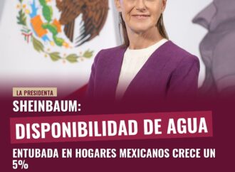 Sheinbaum: Disponibilidad de agua entubada en hogares mexicanos crece un 5%