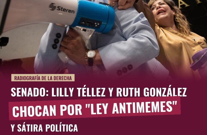 Senado: Lilly Téllez y Ruth González chocan por “Ley Antimemes” y sátira política