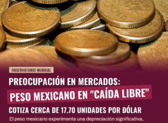 Peso mexicano en “caída libre”: cotiza cerca de 17.70 unidades por dólar