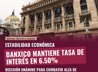 Banxico mantiene tasa de interés en 6.50% por unanimidad