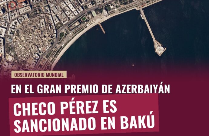 Checo Pérez sancionado en Bakú; cae al fondo de la parrilla