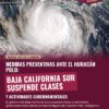 Baja California Sur suspende clases y actividades gubernamentales por huracán Polo