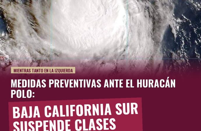 Baja California Sur suspende clases y actividades gubernamentales por huracán Polo