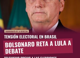 Bolsonaro reta a Lula a debate televisivo previo a elecciones en Brasil