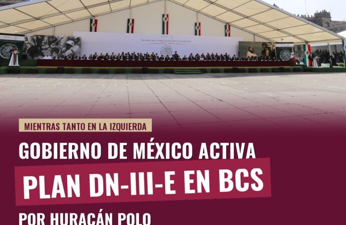 Activan Plan DN-III-E en Baja California Sur por huracán Polo