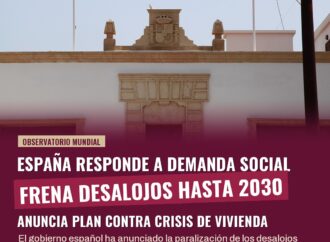 Gobierno español frena desalojos hasta 2030 tras protestas por vivienda