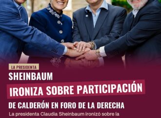 Sheinbaum ironiza sobre participación de Calderón en foro de la derecha