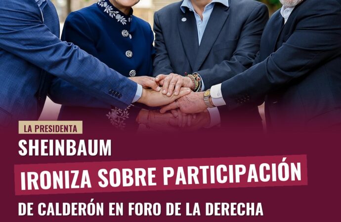 Sheinbaum ironiza sobre participación de Calderón en foro de la derecha