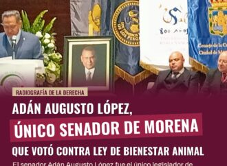 Adán Augusto López, único senador de Morena que votó contra Ley de Bienestar Animal