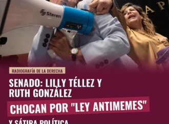 Senado: Lilly Téllez y Ruth González chocan por “Ley Antimemes” y sátira política