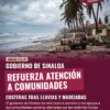 Gobierno de Sinaloa refuerza atención a comunidades costeras tras lluvias y marejadas