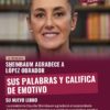 Sheinbaum agradece a López Obrador sus palabras y califica de emotivo su nuevo libro