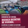 Congreso de España rechaza decretos de vivienda; acampada en Madrid se mantiene